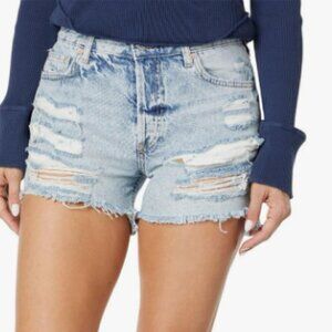 NEW Free People Distressed Maggie Mid-Rise Shorts Size 24